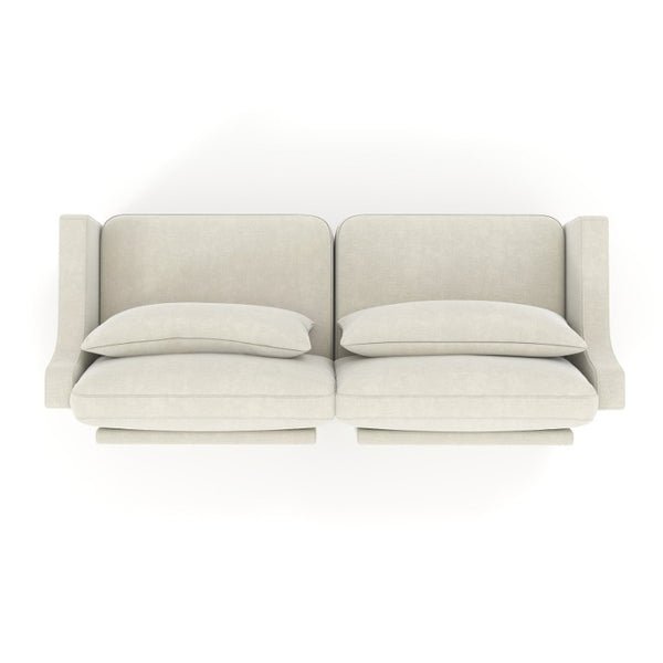 English Elm Two Seater Chenille Upholstered Sofa with Ergonomic Back Support for Modern Living Rooms W714S01193
