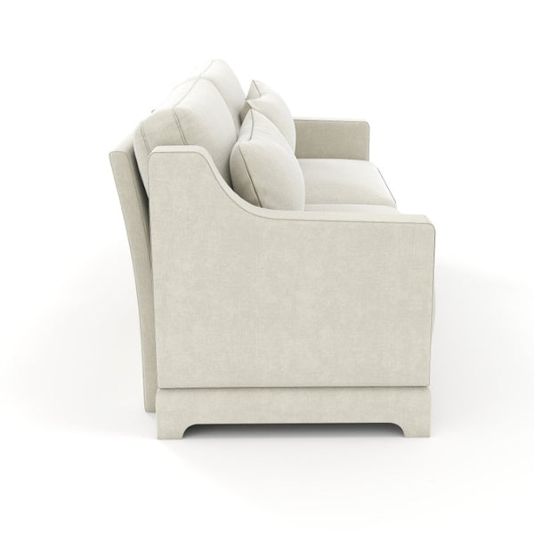 English Elm Two Seater Chenille Upholstered Sofa with Ergonomic Back Support for Modern Living Rooms W714S01193