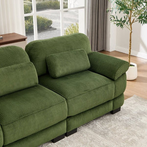 English Elm Cloud Couch Modular Corduroy Loveseat Deep Seat Memory Foam Two Seater for Living Room W714S01988