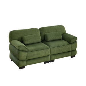 English Elm Cloud Couch Modular Corduroy Loveseat Deep Seat Memory Foam Two Seater for Living Room W714S01988