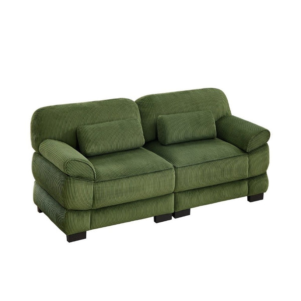 English Elm Cloud Couch Modular Corduroy Loveseat Deep Seat Memory Foam Two Seater for Living Room W714S01988