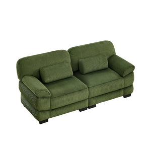 English Elm Cloud Couch Modular Corduroy Loveseat Deep Seat Memory Foam Two Seater for Living Room W714S01988