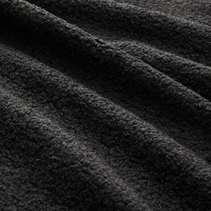 English Elm Soft Teddy Plush Modular Floor Sectional with High Density Sponge Fill for Living Rooms Black W714S02030