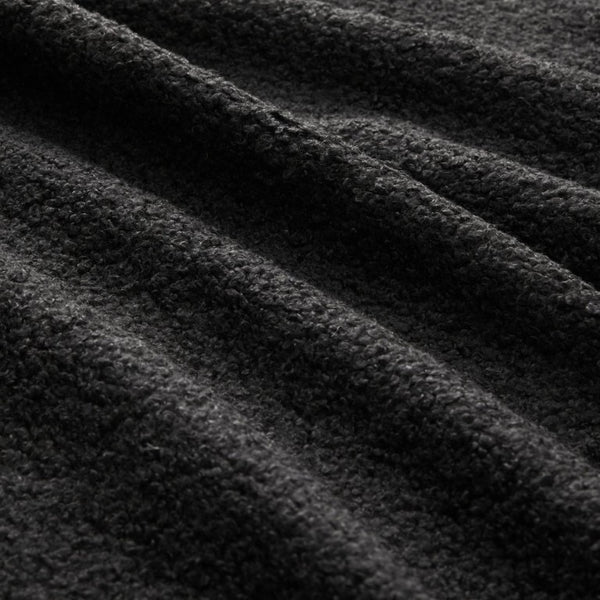 English Elm Soft Teddy Plush Modular Floor Sectional with High Density Sponge Fill for Living Rooms Black W714S02030