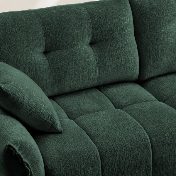 English Elm Modern Chenille Two Seater Sofa with Matching Ottoman for Apartment Living Spaces W714S02032
