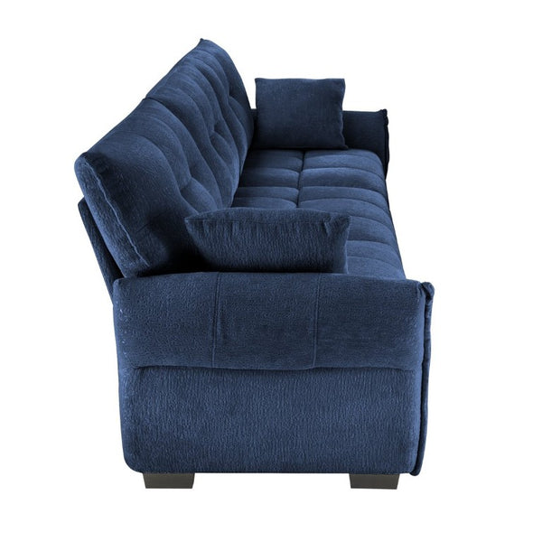 English Elm This Tufted Chenille Three Seat Sofa Solid Wood Frame High Resilience Cushions Modern Living W714S02076