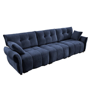 English Elm This Tufted Chenille Three Seat Sofa Solid Wood Frame High Resilience Cushions Modern Living W714S02076