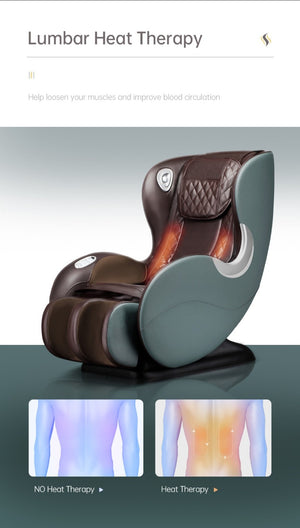 English Elm Massage Recliner with SL Track Shiatsu Full Body Heat Therapy and Bluetooth Speaker W73030043