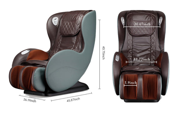English Elm Massage Recliner with SL Track Shiatsu Full Body Heat Therapy and Bluetooth Speaker W73030043