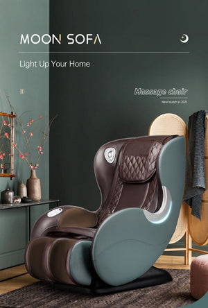English Elm Massage Recliner with SL Track Shiatsu Full Body Heat Therapy and Bluetooth Speaker W73030043