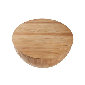 English Elm 35.43Vintage Barrel Coffee Table Solid Fir Wood with Hidden Storage Living Room W757119054