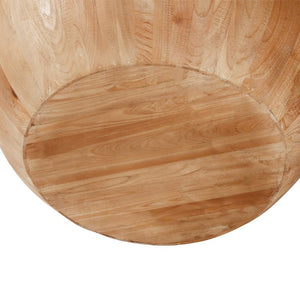 English Elm 35.43Vintage Barrel Coffee Table Solid Fir Wood with Hidden Storage Living Room W757119054