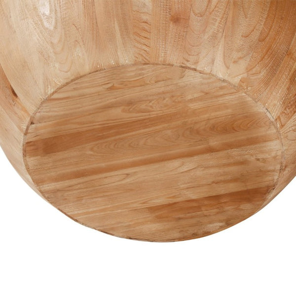 English Elm 35.43Vintage Barrel Coffee Table Solid Fir Wood with Hidden Storage Living Room W757119054