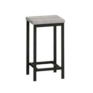 English Elm Modern Industrial Pub Table Set with 3 Hanging Stools Iron Frame Kitchen Bar W757P146464