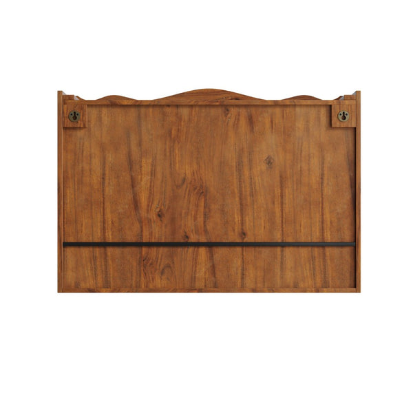 English Elm 35.4Retro Solid Wood Wall Cabinet with Glass Sliding Doors Three Shelf Compact Storage' Let Me Count: = = 10 Chars W757P325921