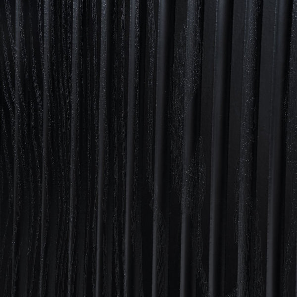 English Elm 63"wavy Sculptural Matte Sideboard with Wave Front Doors and Adjustable Interior Shelving Black W757P330674