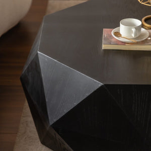 English Elm 38Three-Dimensional Embossed Relief Coffee Table Rustic Retro Solid Wood Living Room W757P457332