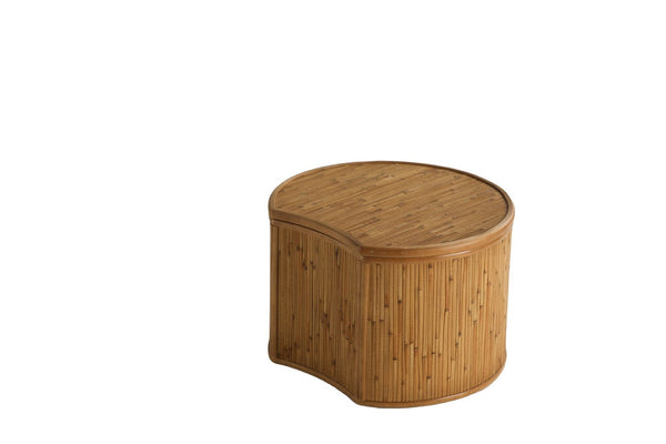 English Elm 43.9"vintage Rattan Inlay Nesting Coffee Table Set Bohemian Living Room Storage W757P483798