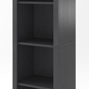 English Elm 67H Arched Five Tier Bookcase Mid Century Matte Freestanding Display Shelf for Any Room Black W757P506857