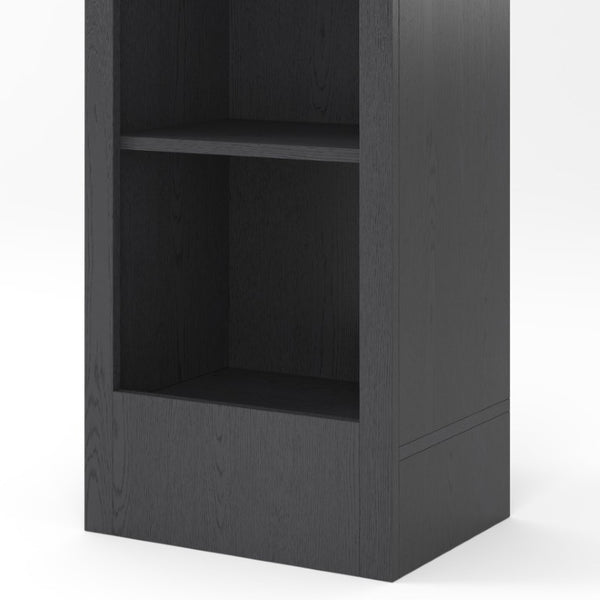 English Elm 67H Arched Five Tier Bookcase Mid Century Matte Freestanding Display Shelf for Any Room Black W757P506857