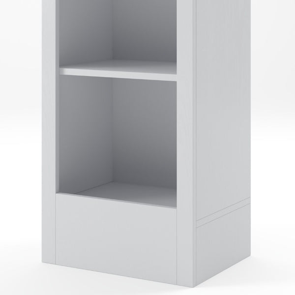 English Elm 67H Arched Five Tier Bookcase Mid Century Matte Freestanding Display Shelf for Any Room White W757P506860