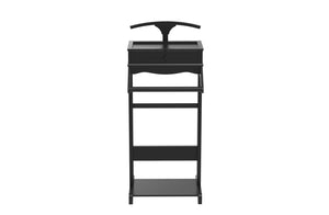English Elm Clothing Valet Stand Solid Wood Organizer with Shoe Rack and Tray for Bedroom W760P356227