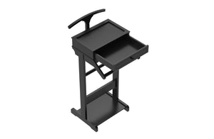 English Elm Clothing Valet Stand Solid Wood Organizer with Shoe Rack and Tray for Bedroom W760P356227