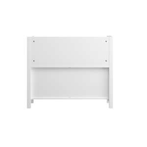 English Elm Kids Wooden Bookcase with Front Display Tiers and Fabric Bins for Playroom Nursery W808P350378