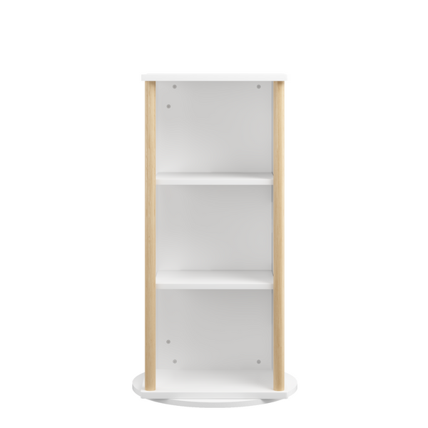 English Elm 360° Revolving Kids Bookcase with Chalkboard Panel Three Tier Wood Playroom Organizer W808P362277