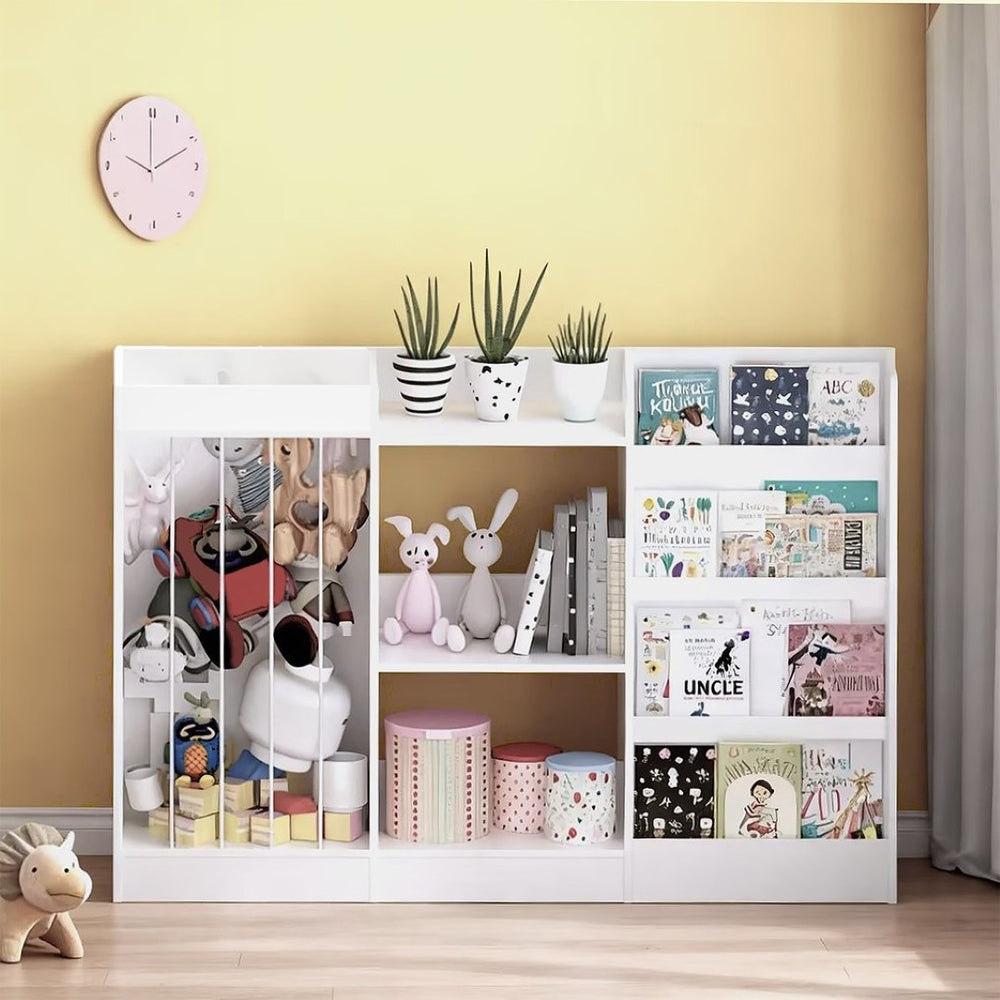 English Elm New Montessori Kids Bookshelf with Stepped Display Toy Storage and Stuffed Animal Organizer W808P379481