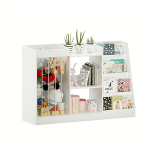 English Elm New Montessori Kids Bookshelf with Stepped Display Toy Storage and Stuffed Animal Organizer W808P379481