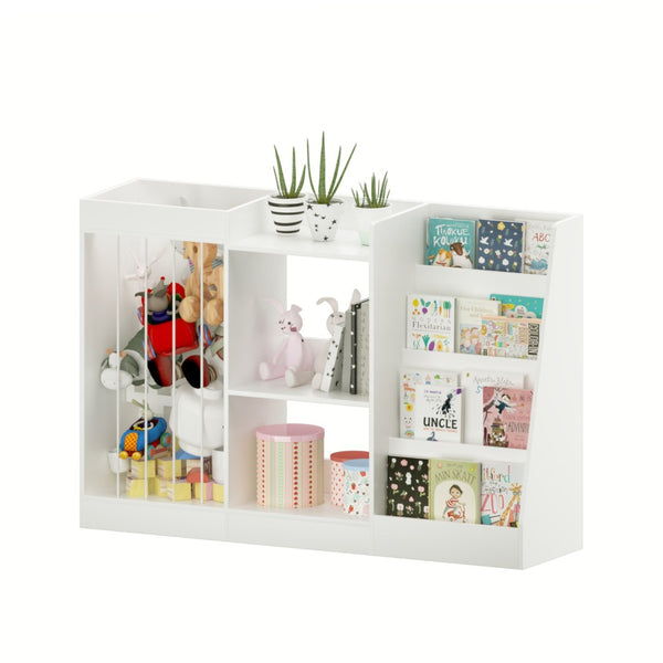 English Elm New Montessori Kids Bookshelf with Stepped Display Toy Storage and Stuffed Animal Organizer W808P379481