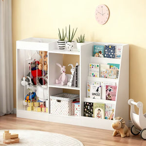 English Elm New Montessori Kids Bookshelf with Stepped Display Toy Storage and Stuffed Animal Organizer W808P379481