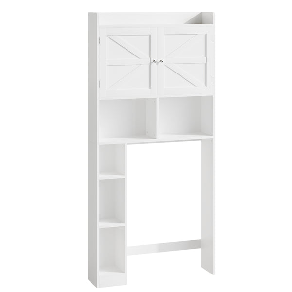 English Elm Over-the-toilet Cabinet Mdf Freestanding Bathroom Organizer with Open Shelving White Finish W808P389332