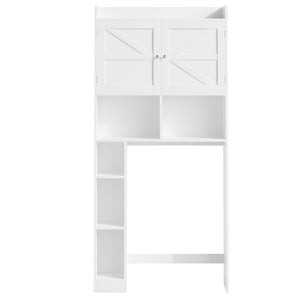 English Elm Over-the-toilet Cabinet Mdf Freestanding Bathroom Organizer with Open Shelving White Finish W808P389332