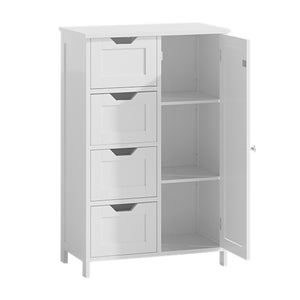 English Elm Bathroom Freestanding Cabinet with Four Drawers Mdf Organizer for Narrow Spaces W808P390790