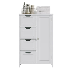 English Elm Bathroom Freestanding Cabinet with Four Drawers Mdf Organizer for Narrow Spaces W808P390790