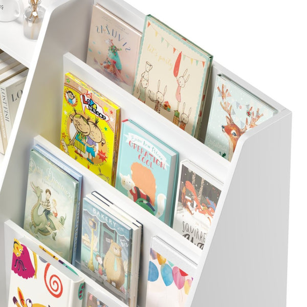 English Elm New Four Tier MDF Kids Bookcase with Toy Bin for Nursery Playroom Organization W808P391564