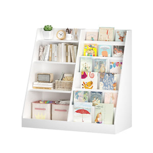 English Elm New Four Tier MDF Kids Bookcase with Toy Bin for Nursery Playroom Organization W808P391564