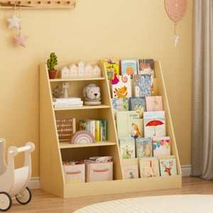 English Elm Kids Four Tier Wooden Bookcase Open Shelf Organizer for Nursery Playroom Bedroom W808P432003