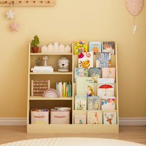 English Elm Kids Four Tier Wooden Bookcase Open Shelf Organizer for Nursery Playroom Bedroom W808P432003