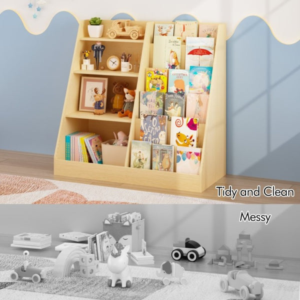 English Elm Kids Four Tier Wooden Bookcase Open Shelf Organizer for Nursery Playroom Bedroom W808P432003
