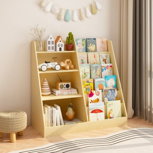 English Elm Kids Four Tier Wooden Bookcase Open Shelf Organizer for Nursery Playroom Bedroom W808P432003