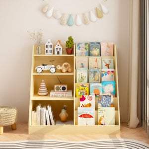 English Elm Kids Four Tier Wooden Bookcase Open Shelf Organizer for Nursery Playroom Bedroom W808P432003