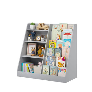 English Elm Kids Four Tier Wooden Bookcase with Toy Bin Organizer for Playroom or Nursery W808P434870