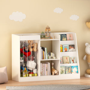 English Elm Kids Montessori Bookcase with Toy Organizer 3 Tier Forward Display Nursery Shelf W808P474633