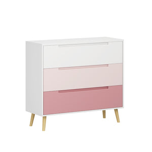 English Elm Dcw26010-P Three Drawer Pink Dresser with Euro Glides for Nursery or Kids Bedroom W808P475146
