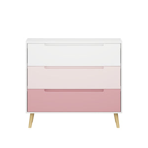 English Elm Dcw26010-P Three Drawer Pink Dresser with Euro Glides for Nursery or Kids Bedroom W808P475146