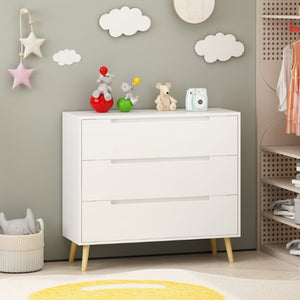 English Elm Dcw26010-W Three Drawer White Dresser with Euro Glides for Kids or Guest Rooms W808P475147