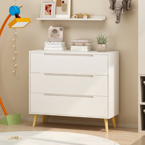 English Elm Dcw26010-W Three Drawer White Dresser with Euro Glides for Kids or Guest Rooms W808P475147